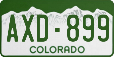 CO license plate AXD899