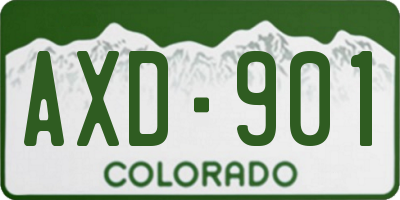 CO license plate AXD901