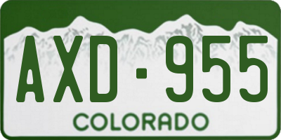CO license plate AXD955