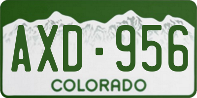 CO license plate AXD956