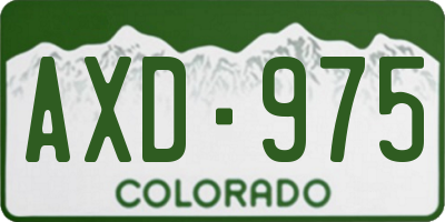 CO license plate AXD975