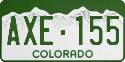CO license plate AXE155