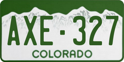 CO license plate AXE327