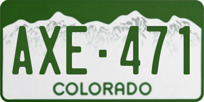 CO license plate AXE471