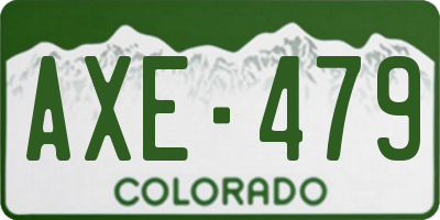 CO license plate AXE479