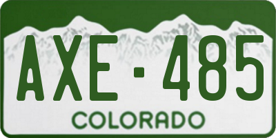 CO license plate AXE485