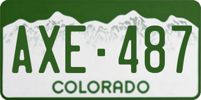 CO license plate AXE487