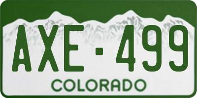 CO license plate AXE499