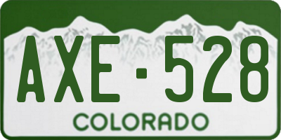 CO license plate AXE528