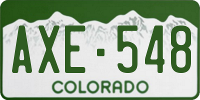 CO license plate AXE548