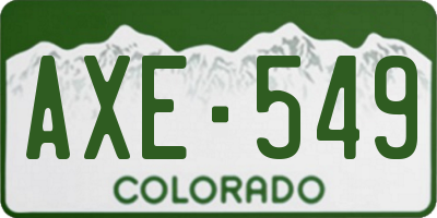 CO license plate AXE549