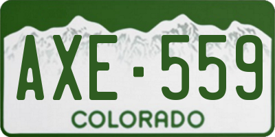 CO license plate AXE559