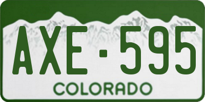 CO license plate AXE595
