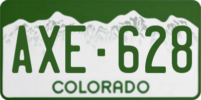 CO license plate AXE628
