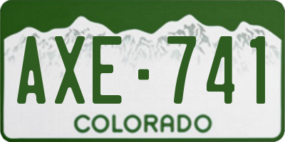 CO license plate AXE741