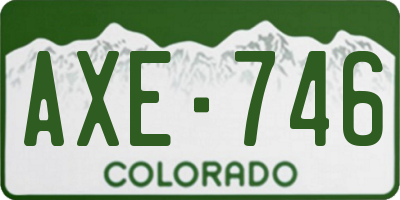 CO license plate AXE746