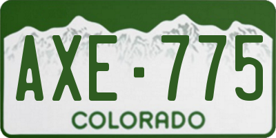 CO license plate AXE775