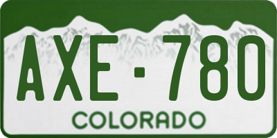 CO license plate AXE780