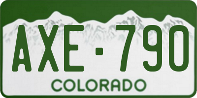 CO license plate AXE790