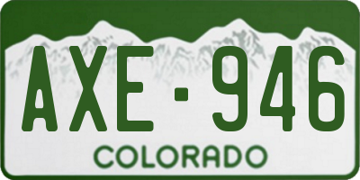 CO license plate AXE946