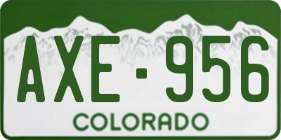 CO license plate AXE956