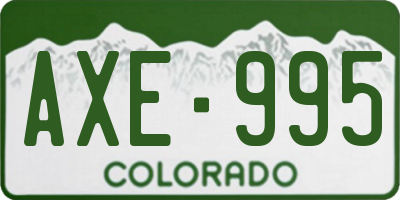 CO license plate AXE995