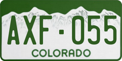 CO license plate AXF055