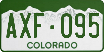 CO license plate AXF095