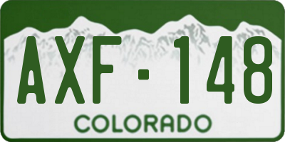 CO license plate AXF148