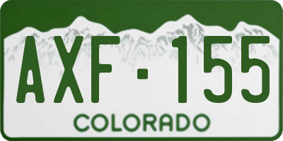 CO license plate AXF155