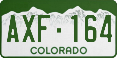 CO license plate AXF164