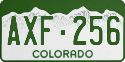CO license plate AXF256
