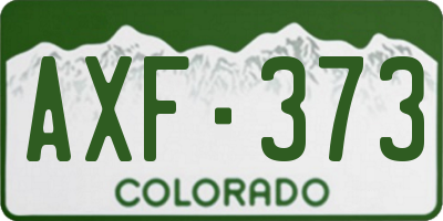 CO license plate AXF373
