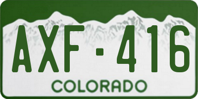 CO license plate AXF416