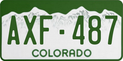 CO license plate AXF487