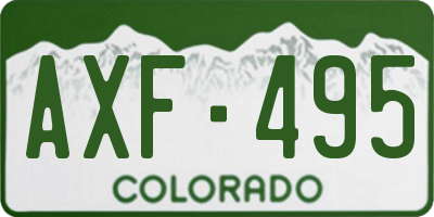CO license plate AXF495