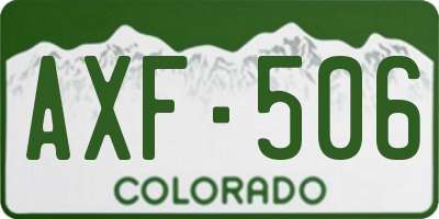 CO license plate AXF506