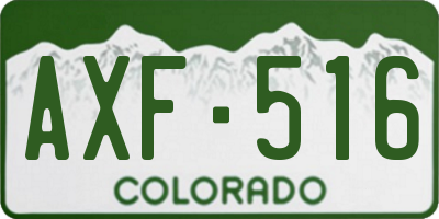 CO license plate AXF516
