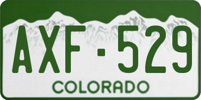 CO license plate AXF529