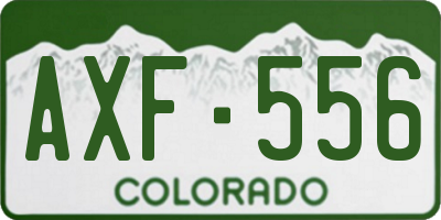 CO license plate AXF556