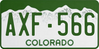 CO license plate AXF566