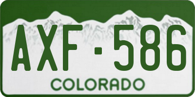 CO license plate AXF586