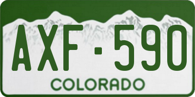 CO license plate AXF590