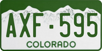 CO license plate AXF595