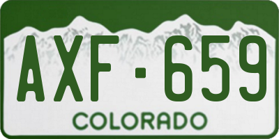CO license plate AXF659