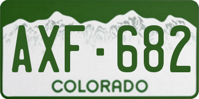 CO license plate AXF682