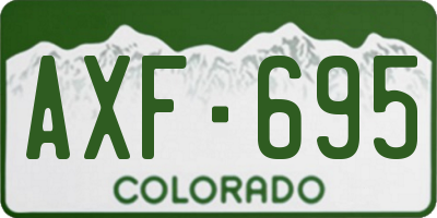 CO license plate AXF695