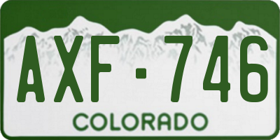 CO license plate AXF746