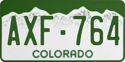 CO license plate AXF764