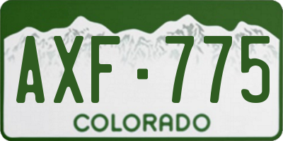 CO license plate AXF775
